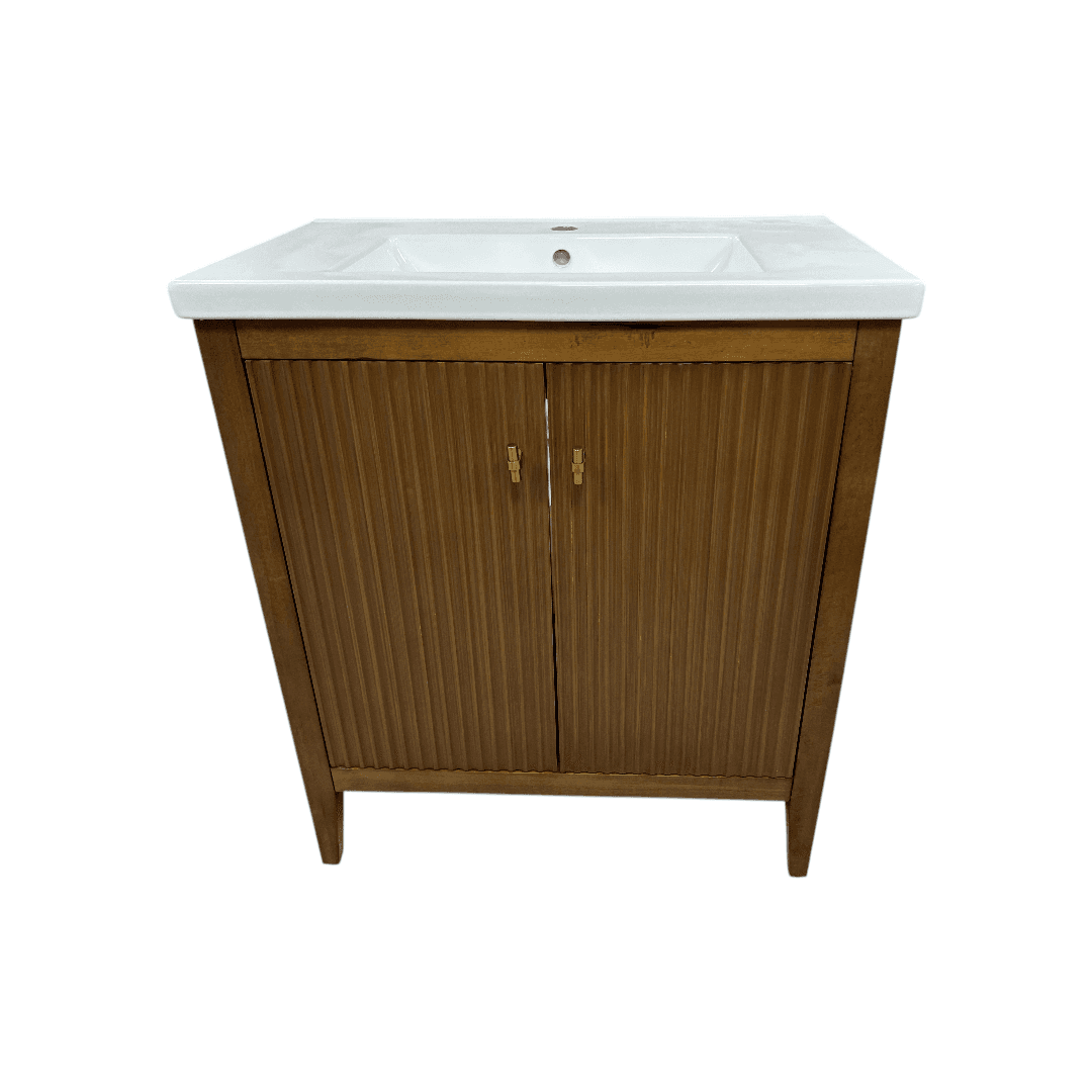 Vanity Art Single Bathroom Vanity with Ceramic Top - Thumbnail 6