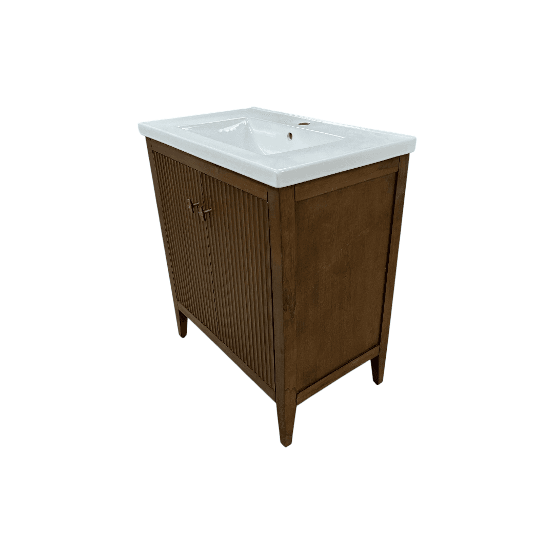 Vanity Art Single Bathroom Vanity with Ceramic Top - Thumbnail 4