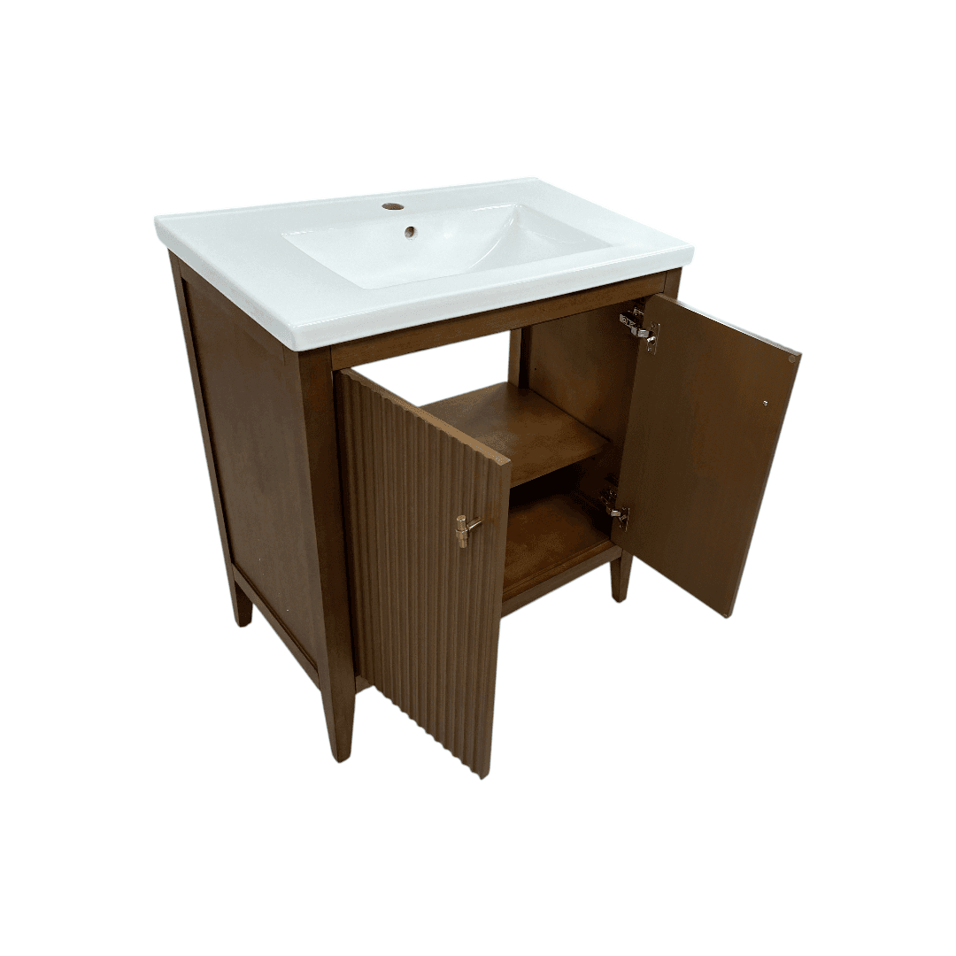 Vanity Art Single Bathroom Vanity with Ceramic Top - Thumbnail 12