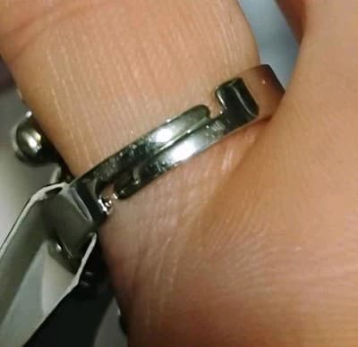 Vint Amber Topaz Rhinestone Cocktail Ring Adjustable Aurora Borealis Statement - Thumbnail 7