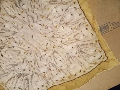 Rare Pair Vint. 1950s Silk Pocket Squares Hand Rolled Edges AS-IS Repair/Study - Thumbnail 20