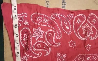 Vintage Elephant Brand Bandana Red Paisley TRUNK UP Single Selvedge 100% Cotton - Thumbnail 3
