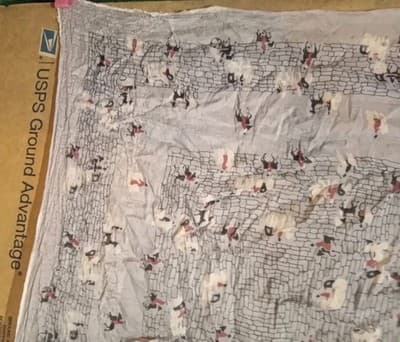 Vtg 1950s Silk Handkerchief Pocket Square Horse & Equestrian Paddock Blue 12" - Thumbnail 6