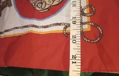 VTG Wamcraft Bandana RN 14193 Rodeo Cowboy Red White Bucking Bronco Made In USA - Thumbnail 14