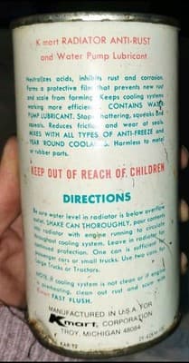 Vintage Kmart Radiator Antirust &Water Pump Lubricant 1960s-1970s - Thumbnail 2