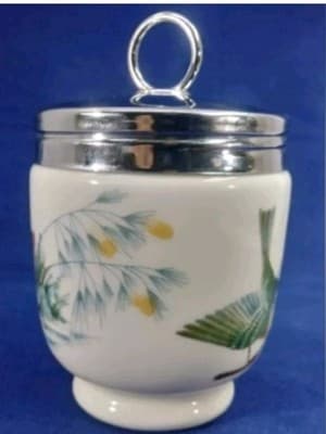 VTG Royal Worcester Egg Coddler - Wren & Finch Bird Pattern - Standard Size - Thumbnail 4