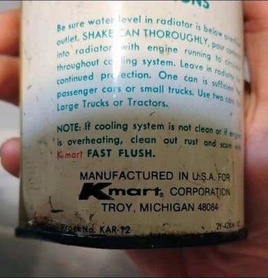 Vintage Kmart Radiator Antirust &Water Pump Lubricant 1960s-1970s - Thumbnail 8