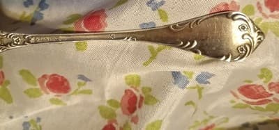 Rare Antique Imperial Queen Sterling 925 Bonbon Spoon – Shell Bowl Gold Wash 15g - Thumbnail 5