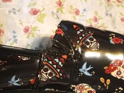 Easy Works by Easy Street Sugar Skull Clogs Women's 7 Slip Resistant Non-Marking - Thumbnail 9