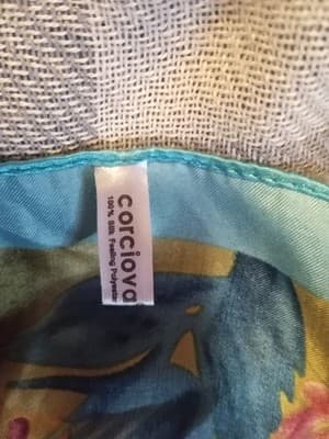 Corciova Large 35" Square Satin Scarf - Floral Print Silk-Feel Wrap/Scarf - Thumbnail 3