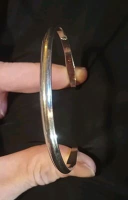 Authentic Brighton Silver Plated "Hitch" Hook Bangle Bracelet Stackable. - Thumbnail 6