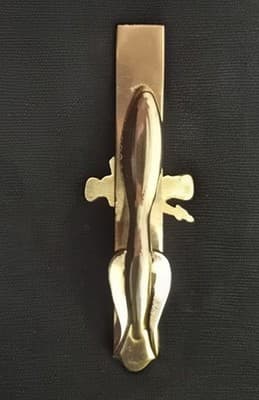 Vintage Dutch Boy Paint Advertising Tie Bar Clip Gold Tone Mascot 1950s Retro - Thumbnail 2