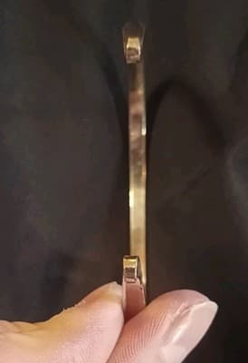 Authentic Brighton Silver Plated "Hitch" Hook Bangle Bracelet Stackable. - Thumbnail 3