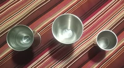 Professional 3-Piece Stainless Steel Jigger Set 1/2oz – 2oz – Godinger GB Etched - Thumbnail 4