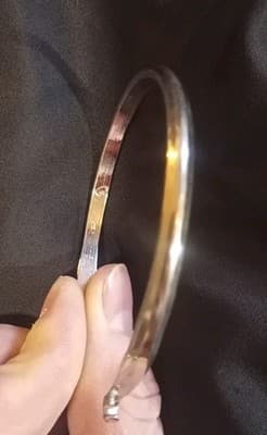 Authentic Brighton Silver Plated "Hitch" Hook Bangle Bracelet Stackable. - Thumbnail 4