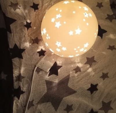 Pillowfort Starry Globe Nightlight - White Ceramic - Stars - Excellent Condition - Thumbnail 4