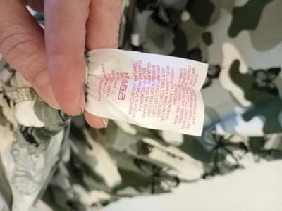 No Boundaries Camouflage Butterfly Ruched Drawstring Short Sleeve Top S (3-5) - Thumbnail 3