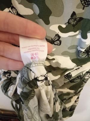 No Boundaries Camouflage Butterfly Ruched Drawstring Short Sleeve Top S (3-5) - Thumbnail 5