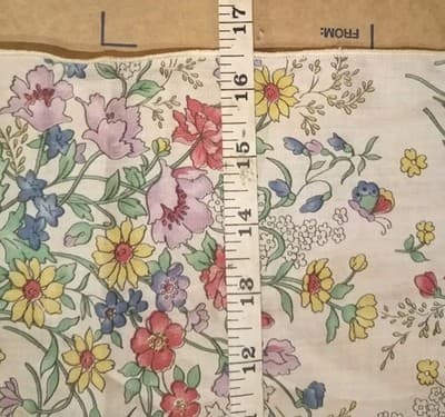 Vintage 1960s Floral Handkerchief 16.5" Large Cotton Pocket Square Ladybugs - Thumbnail 6