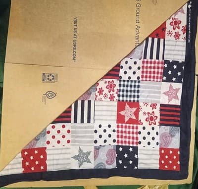Vintage Elephant Brand Bandana Patchwork Americana Stars & Stripes RN 13962-21" - Thumbnail 4