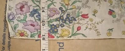 Vintage 1960s Floral Handkerchief 16.5" Large Cotton Pocket Square Ladybugs - Thumbnail 7