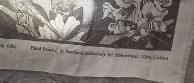 Pristine Vtg Ettrick Valley Abbotsford Tea Towel – Rare Double Selvedge Edges – - Thumbnail 9