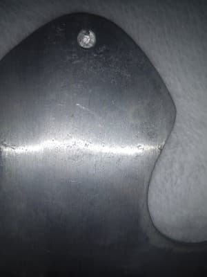 Large 17.5" Vintage Mexican Pewter Wall Cross - Hand-Painted Folk Art - Thumbnail 8