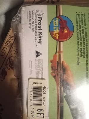 NOS Frost King 6ft Electric Water Pipe Heat Cable - Model HC06 (New In Package) - Thumbnail 4