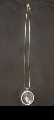 925 Silver 2mm Snake Chain 24" & Floating Memory Locket I ❤️Grandma + charms - Thumbnail 2