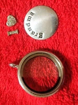 925 Silver 2mm Snake Chain 24" & Floating Memory Locket I ❤️Grandma + charms - Thumbnail 10