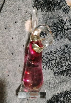 Vintage Murano Style Art Glass Hand Sculpture - Cranberry Pink Jnana Mudra 10" - Thumbnail 4