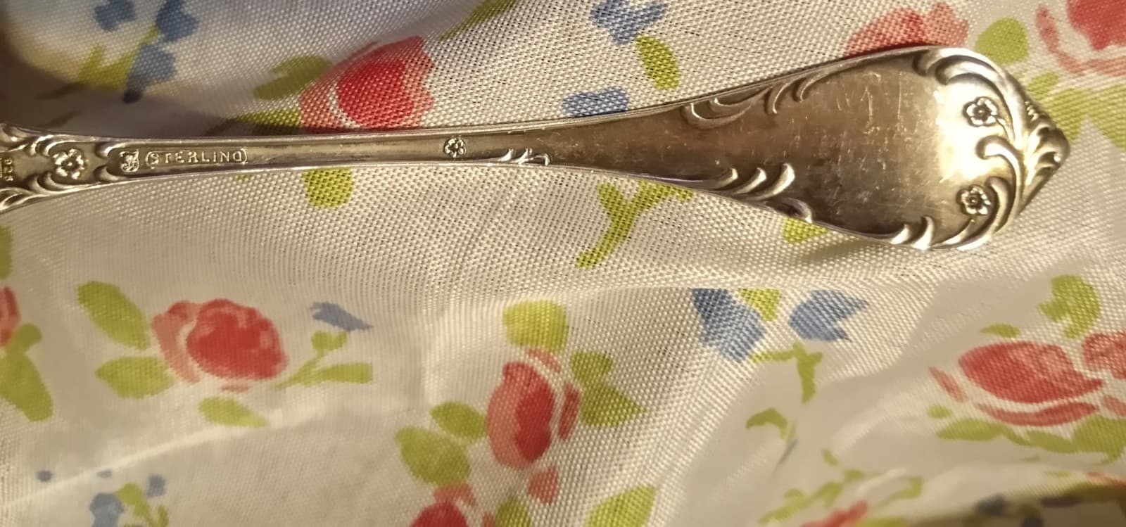 Antique Imperial Queen Sterling Silver Bonbon Spoon – Shell Bowl Gold Wash 15g - Thumbnail 4