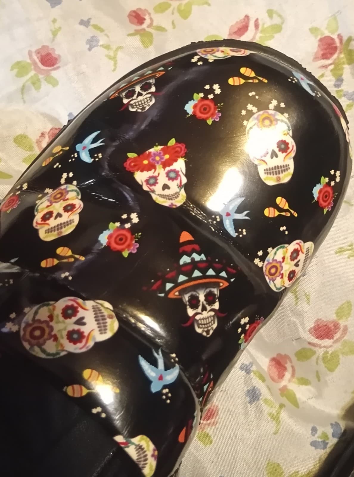 Easy Street Sugar Skull Day of the Dead Nurse Clogs - Size 7 - Thumbnail 8