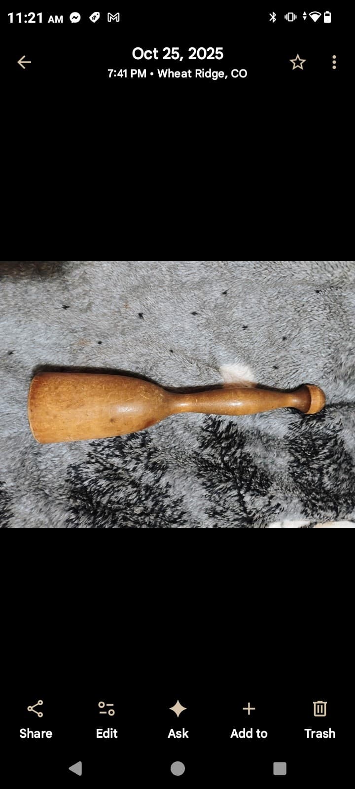 Vintage Wood Potato Masher Primitive Farmhouse Decor - Thumbnail 2