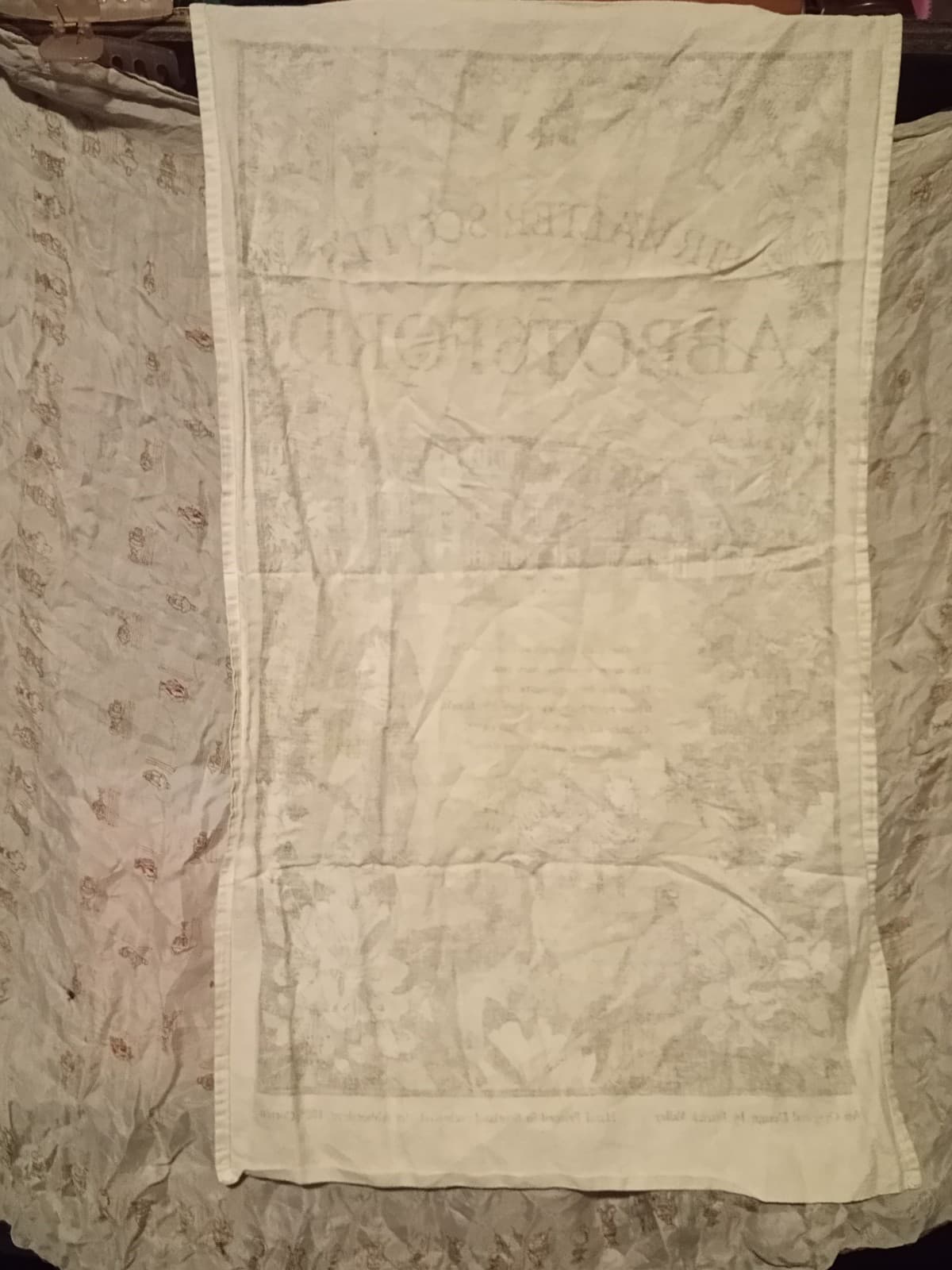 Pristine Vintage Ettrick Valley Abbotsford Tea Towel – Rare Double Selvedge Edge - Thumbnail 2