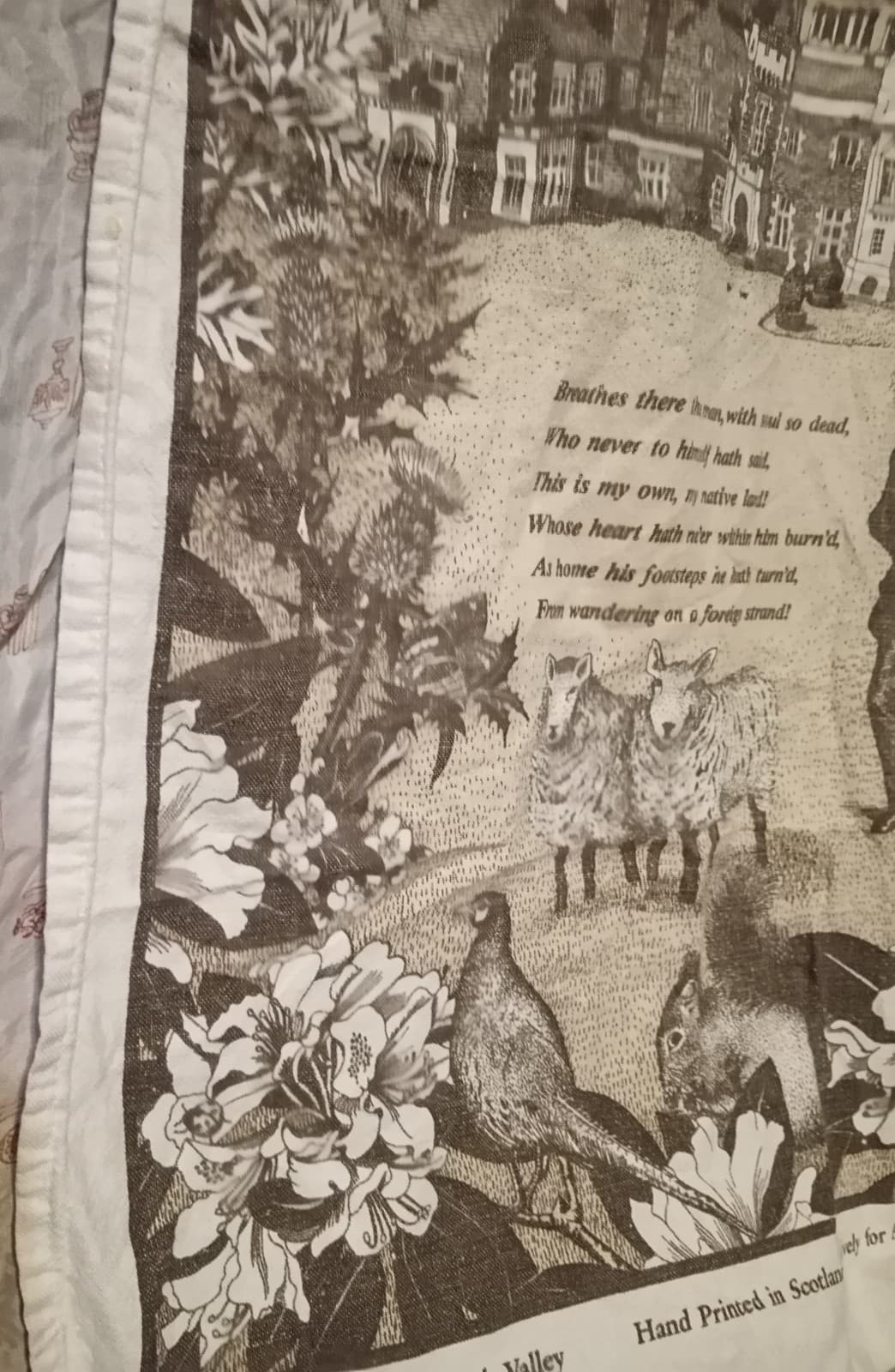 Pristine Vintage Ettrick Valley Abbotsford Tea Towel – Rare Double Selvedge Edge - Thumbnail 7