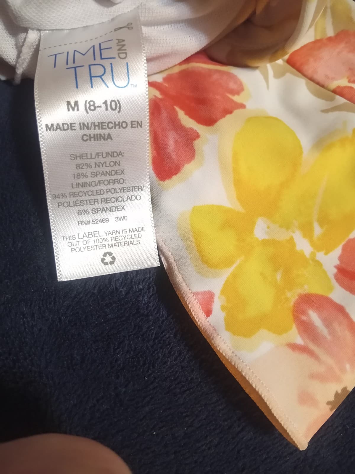 Time & Tru Floral Top (M) & No Boundaries Textured Bottoms (LG) Set - Thumbnail 3