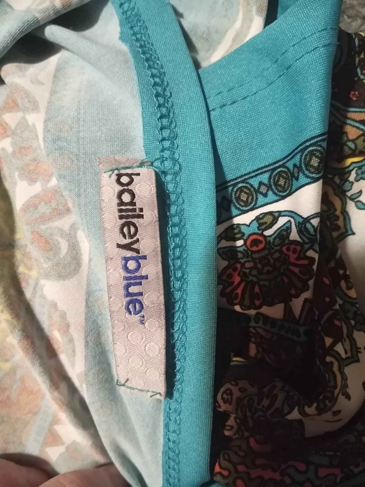 Bailey Blue Boho Paisley Mini Dress - Size M - Thumbnail 4