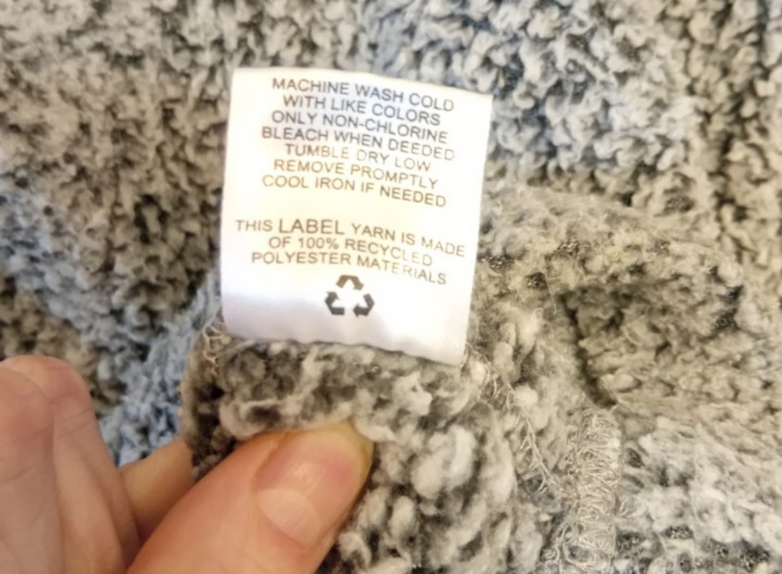 Cozy Hippie Rose Cloud-Soft Sherpa Quarter-Zip Pullover - Grey (Size L) - Thumbnail 4