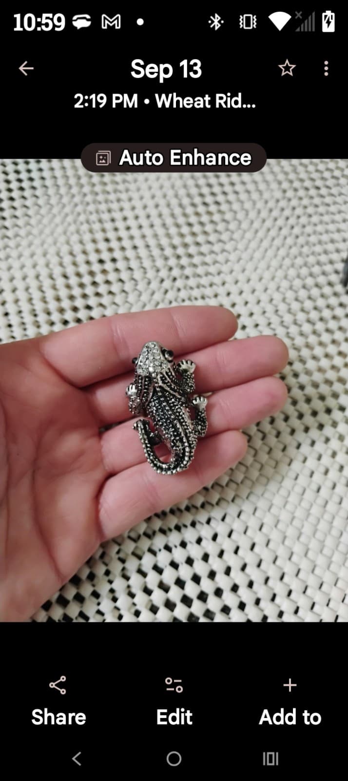 Adjustable Lizard Statement Ring - Image 1