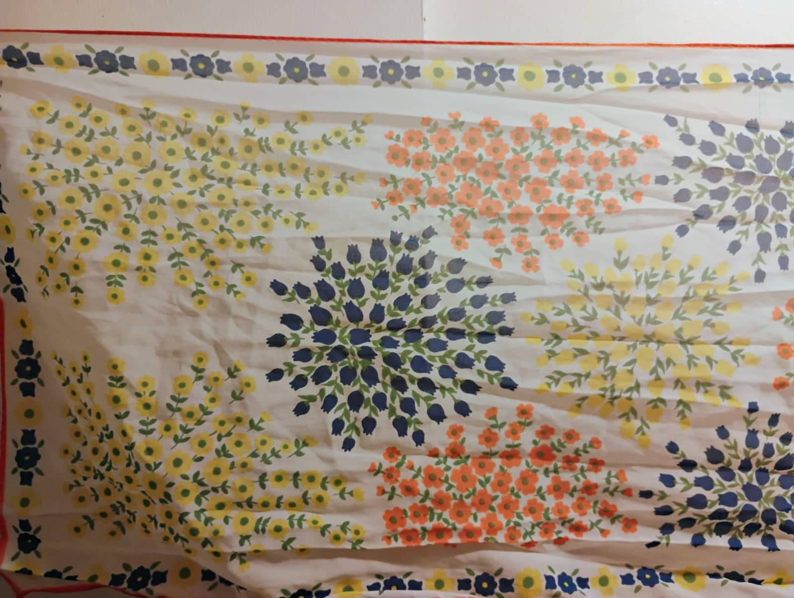 Vintage Sheer Floral Scarf\Wrap - Thumbnail 3