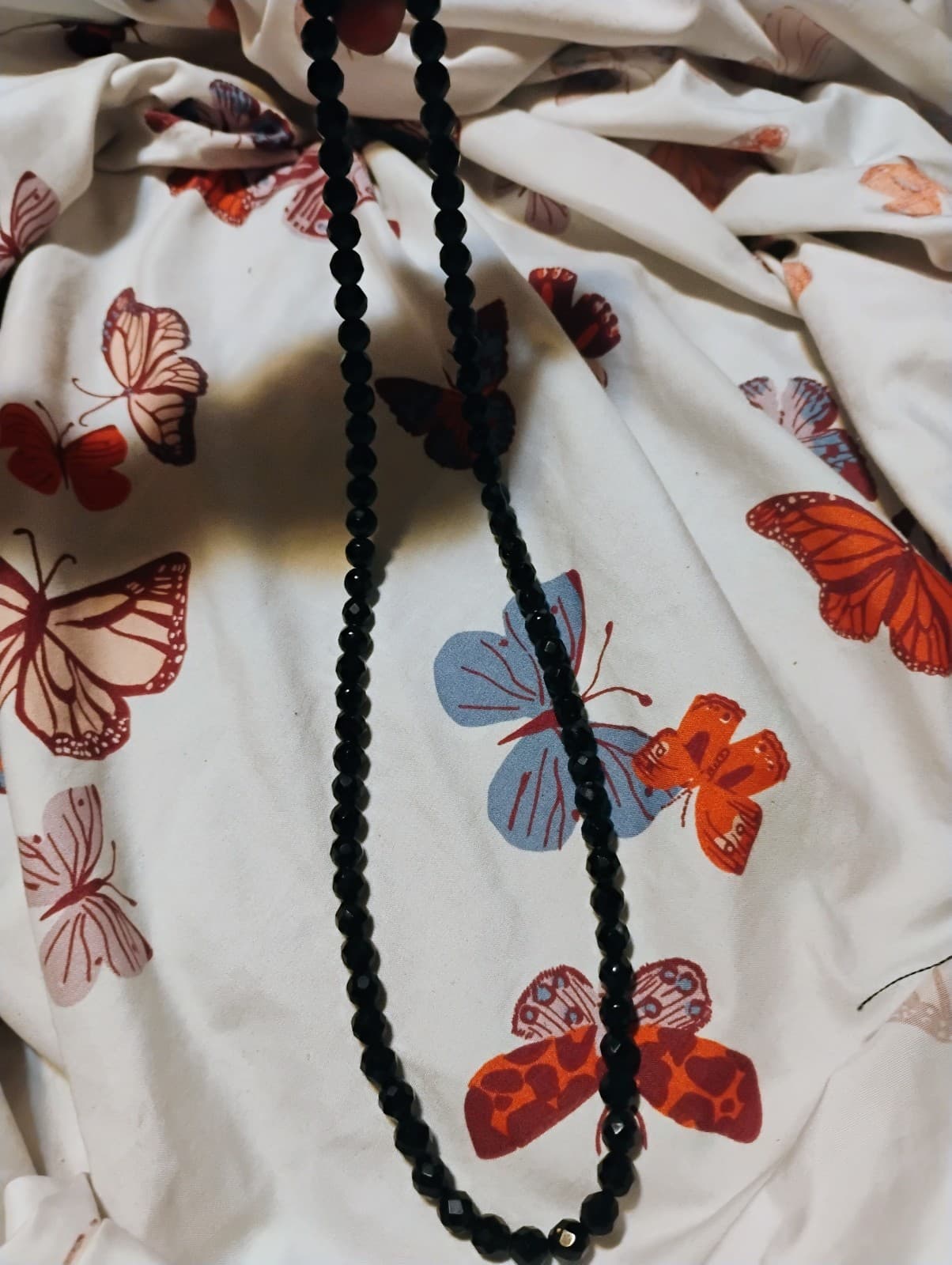 2 black onyx beaded Necklaces unsigned - Thumbnail 5