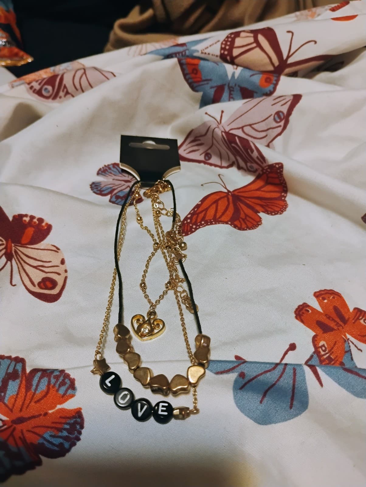 Gold-toned necklaces and anklet - Image 1