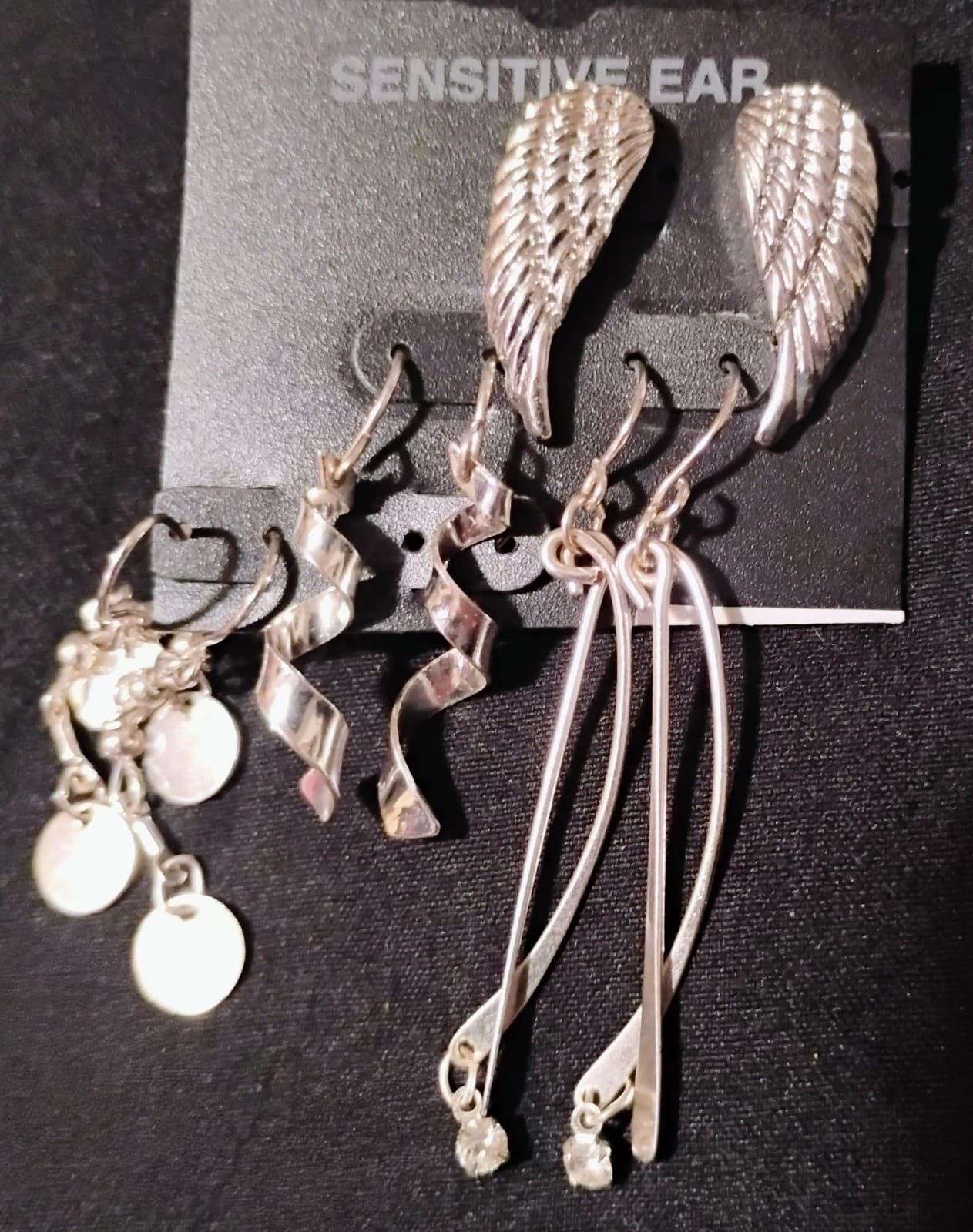 5 pairs of silver-toned Earrings - Thumbnail 4