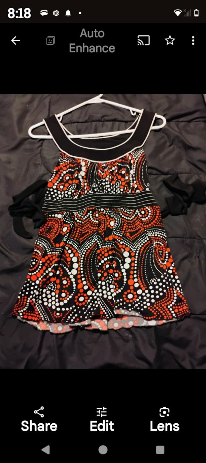 Speechless retro empire waist tie back top