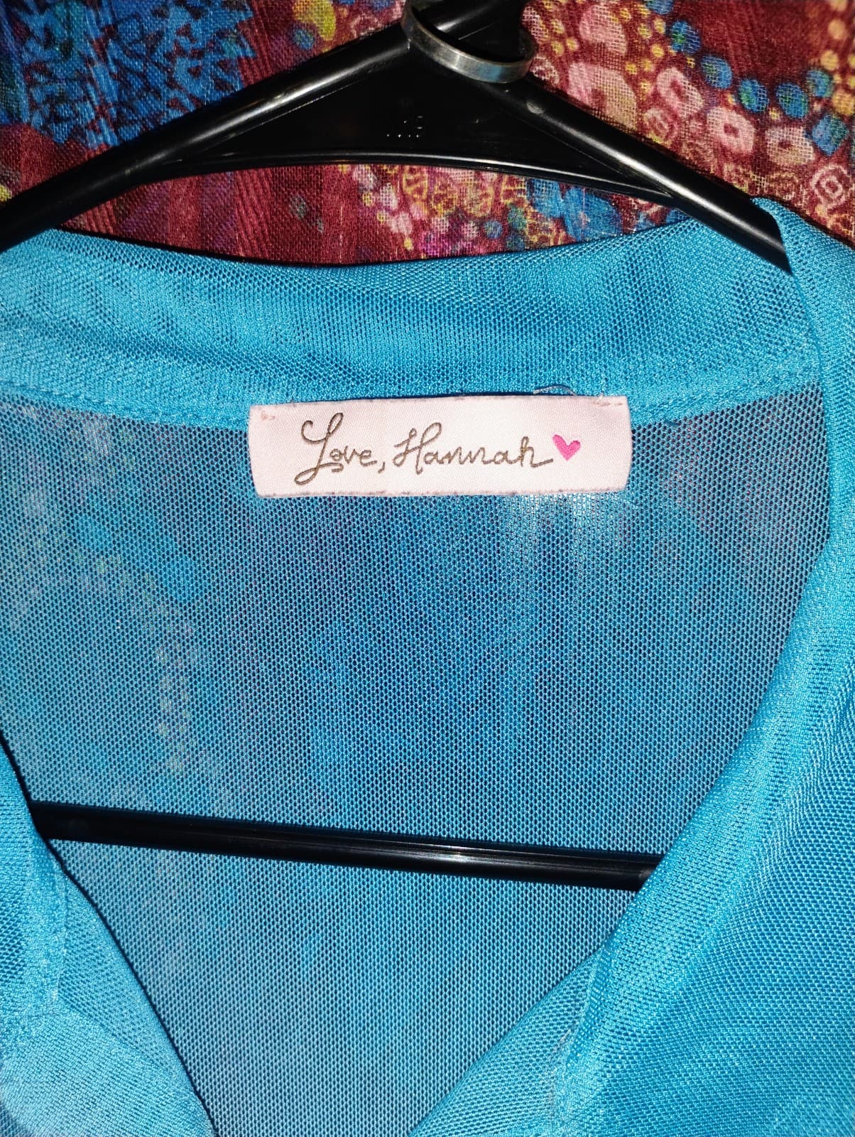 Love Hannah Blue Sheer Mesh Crop top - Thumbnail 3