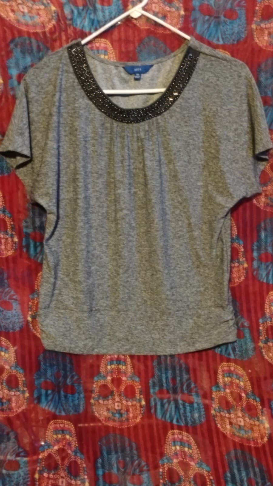 Apt.9 T-Blouse with beaded scoop neckline