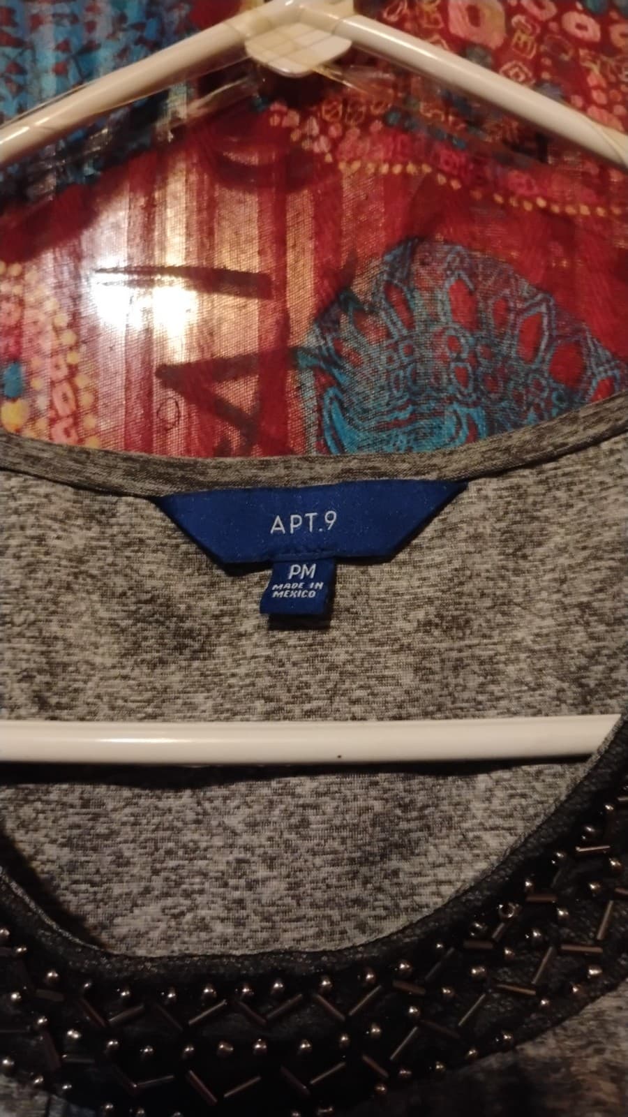 Apt.9 T-Blouse with beaded scoop neckline - Thumbnail 3