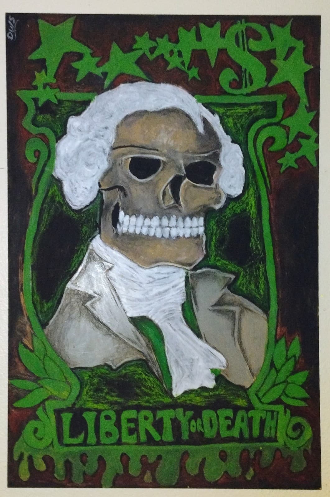 "Liberty or Death" 3' X 2' wall art by local artist