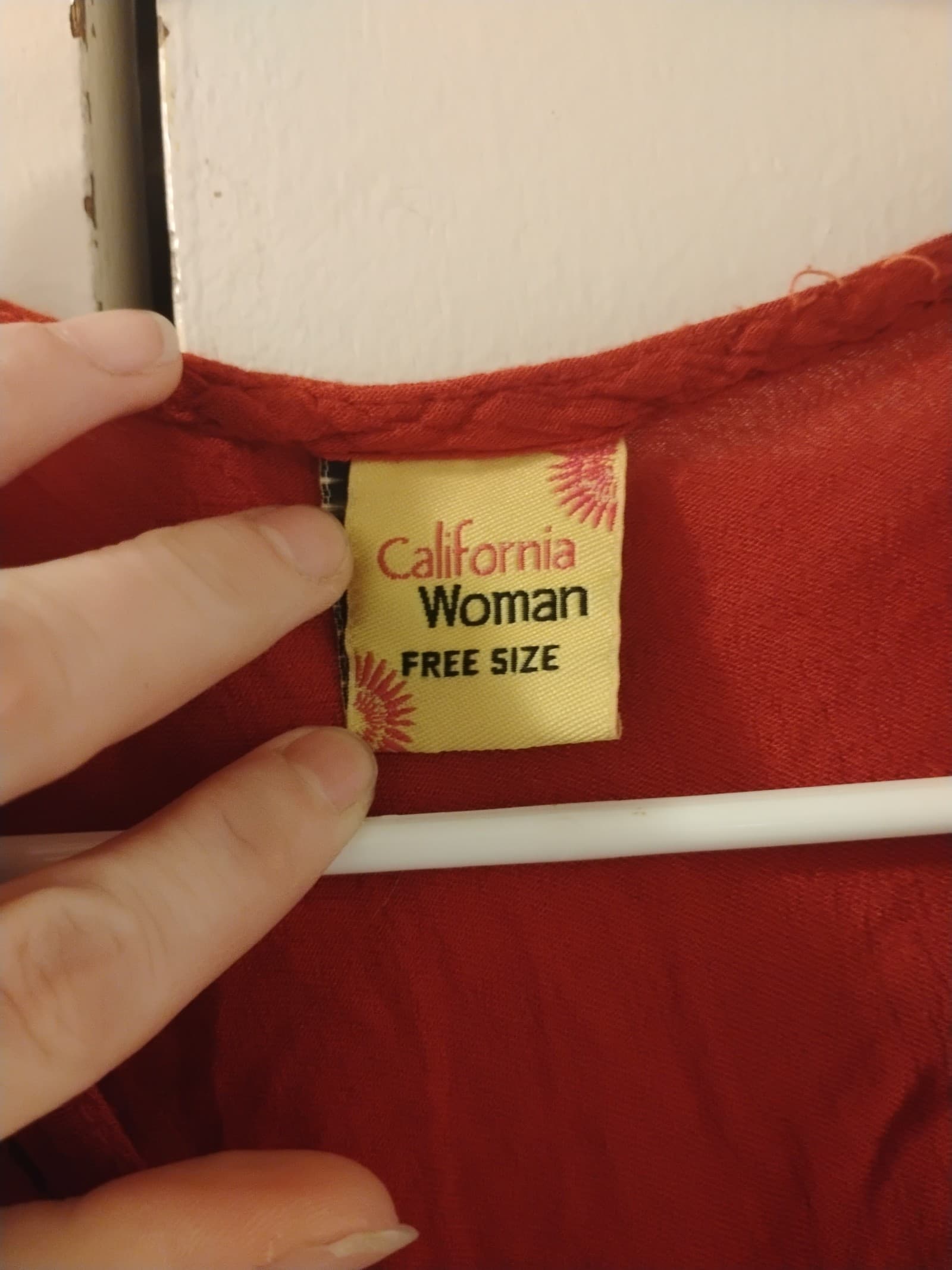 California Woman red and orange tye-dye top - Thumbnail 3